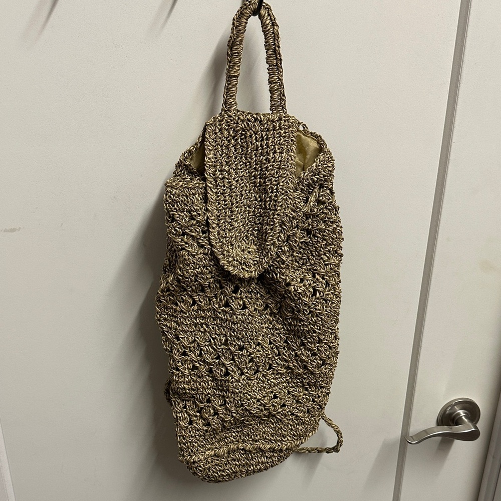 Vintage Chic Woven Backpack